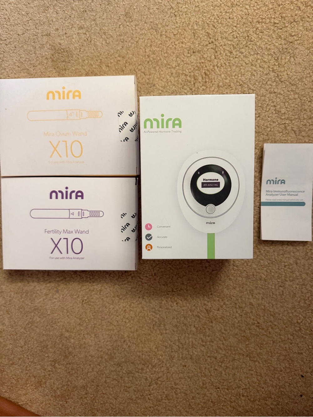 Mira X10 Fertility Wand & Analyzer Kit - White with Purple Accents
